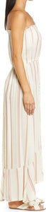 Robe Cover Up Maxi Rayé Strapless