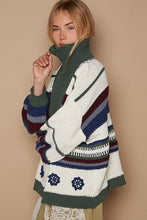 Pull On Chandail Tricot 90 Foret Multi