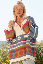 Pull On Chandail Tricot 90 Multi Bleu