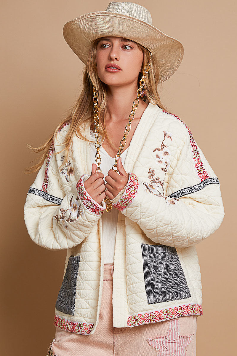 Manteau Veste Pique Off White Boutique Tribu