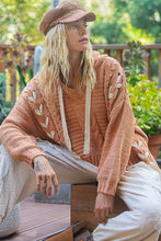 Chandail Capuchon Boho Tricot Rouille