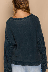 Pull Chandai Tricot Bleu Denim