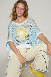 Tricot Boho Bleu Bébé