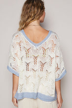 Pull en Tricot Petite Fleur Blanc