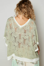 Pull en Tricot Petite Fleur Sauge