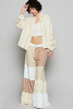 Blouse Manche Ample Boho Dentelle Naturel