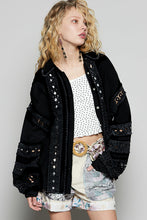 Blouse Manche Ample Boho Dentelle Noir