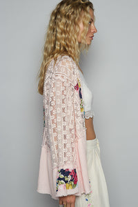 Cardigan Dentelle Broderie Romantique Pétale
