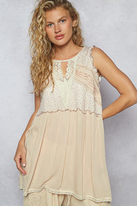 Top Gorgie Taupe Décontracté