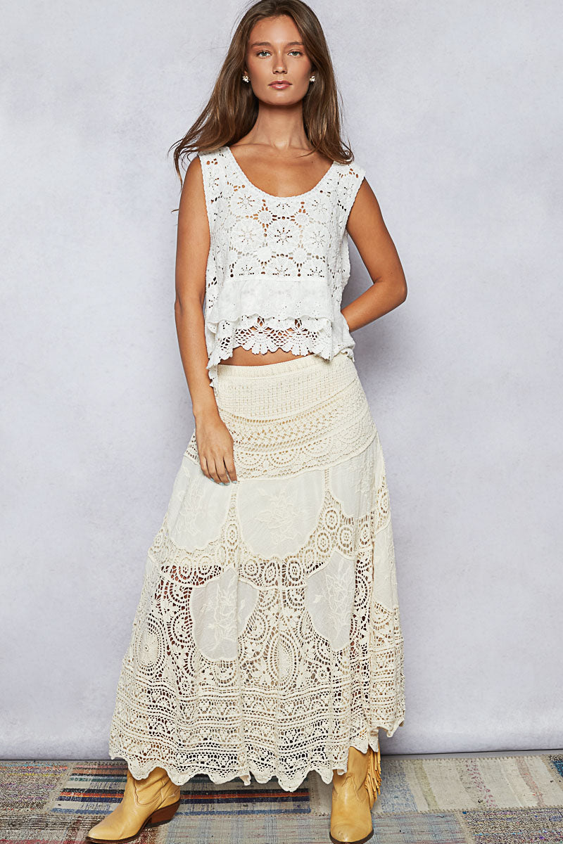 Jupe Crochet Naturel