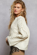 Hoodie en Tricot Doux Crème