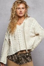 Hoodie en Tricot Doux Crème