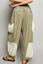 Pantalon Ample Imprimé Sauge