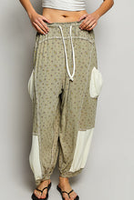 Pantalon Ample Imprimé Sauge