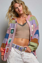Cardigan Maille Multi Rose