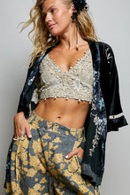 Cardigan Velours Noir Boho