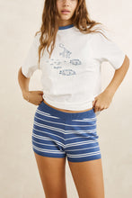 Short Rayure Bleu Vintage