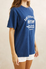 T-Shirt Vintage Bleu Oversize