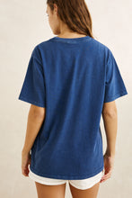 T-Shirt Vintage Bleu Oversize