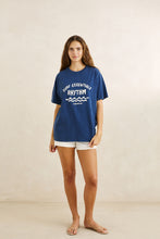 T-Shirt Vintage Bleu Oversize