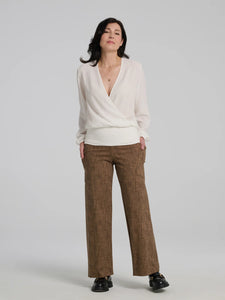 Blouse Camille Colle en V Blanc de Kollontai