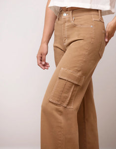 JEAN LARGE LILY / CARGO CAMEL YOGA JEAN