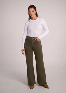 LILY WIDE LEG JEANS / kaki  YOGA JEANS