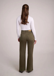 LILY WIDE LEG JEANS / kaki  YOGA JEANS