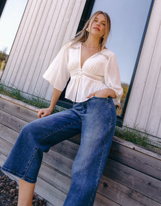 JEAN JAMBE Large BLeu Diddley de YOGA JEANS