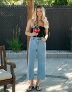 LILY WIDE LEG JEANS / BLUE CRISP WIND YOGA JEANS