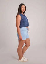 BLOUSE SANS MANCHE SOL LIN  / NAVY de YOGA JEANS