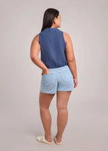 BLOUSE SANS MANCHE SOL LIN  / NAVY de YOGA JEANS