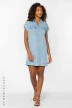 Robe Courte Starla Tencel Bleu Délavé