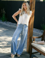 JEANS HARRIET JAMBE LARGE LILY BLEU DENIM YOGA JEANS