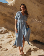 ROBE LONGUE EN LIN / BIANCA Azzura