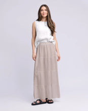 JUPE LONGUE EN LIN / LUCIA Beige de YOGA JEANS