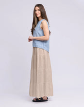 JUPE LONGUE EN LIN / LUCIA Beige de YOGA JEANS