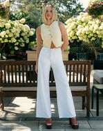 JEANS HARRIET JAMBE LARGE LILY BLANC YOGA JEANS