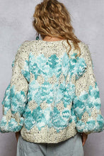 Cardigan Crochet Aqua