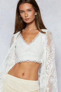 Top Bralette Blanc Dentelle