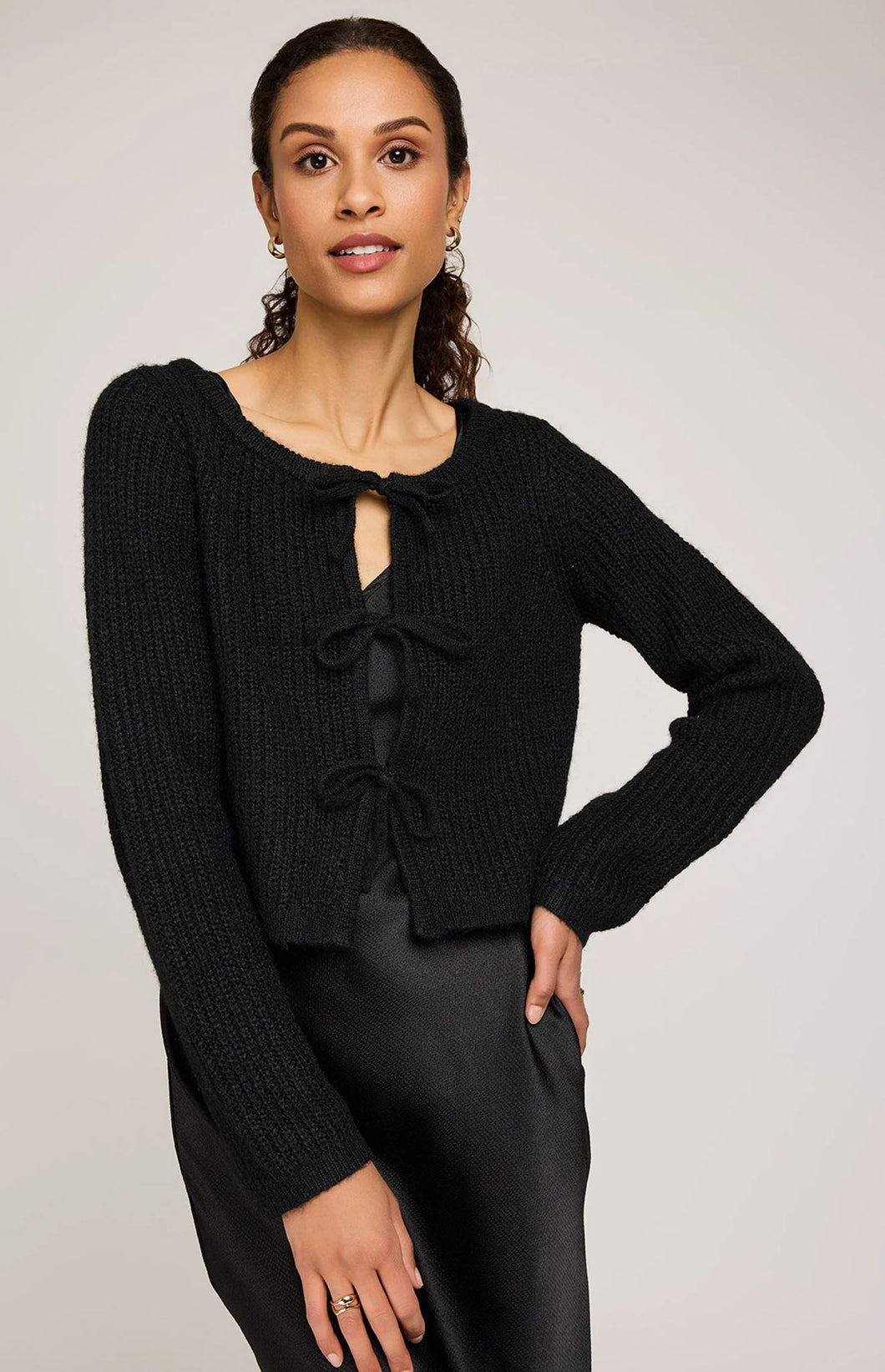 Cardigan Shayla Noir Gentle Fawn