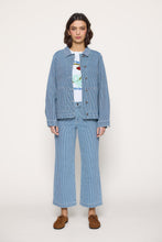 Veste Denim Rayure Bleu