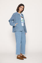 Veste Denim Rayure Bleu