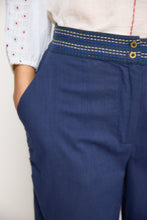 Pantalon Jambe Droite Bleu Marin