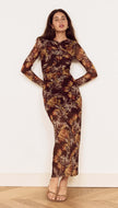 Robe Midi Tahlia Floral Automne Minkpink