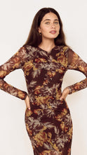 Robe Midi Tahlia Floral Automne Minkpink