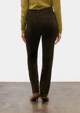 Pantalon Suzanne à jambe droite en velours côtelé, Vert