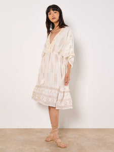 Robe Courte Scintillante Blanc