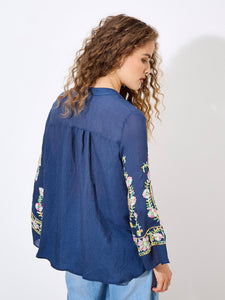 Blouse Imprimé Floral Navy