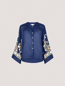 Blouse Imprimé Floral Navy